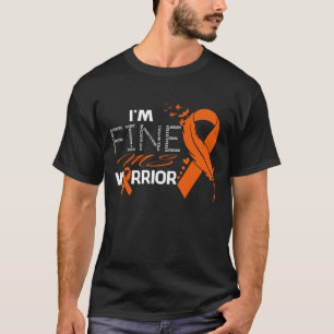 Ich bin Fine MS Warrior Awareness Feather T-Shirt