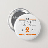 Ich bin Fine MS Warrior Button (Vorne & Hinten)