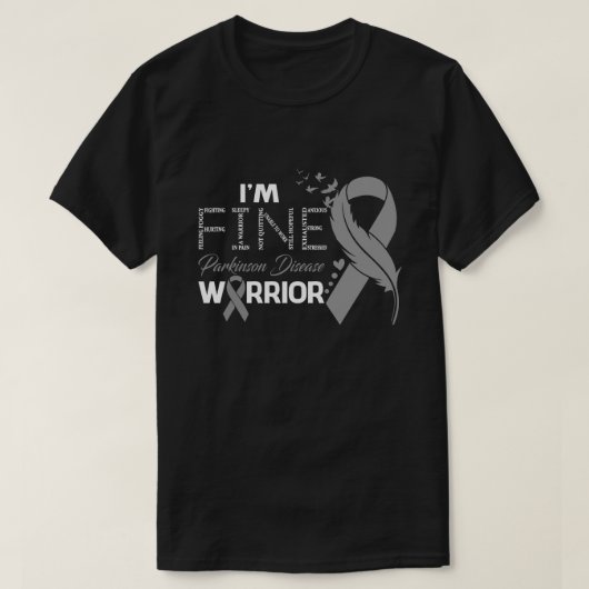Ich bin Fine Parkinson Disease Warrior Awareness F T-Shirt (Design vorne)