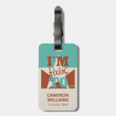 Ich bin fixiert auf gepäckanhänger (Rückseite vertikal)