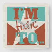 Ich bin fixiert auf quadratische wanduhr (Vorderseite)