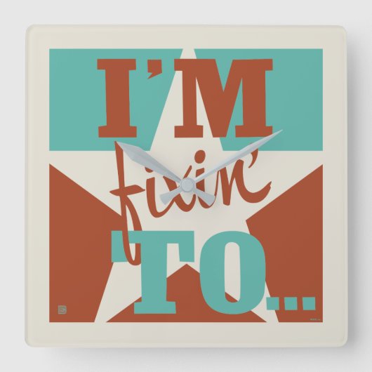 Ich bin fixiert auf quadratische wanduhr (Vorderseite)