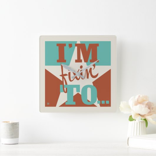 Ich bin fixiert auf quadratische wanduhr (Zuhause)