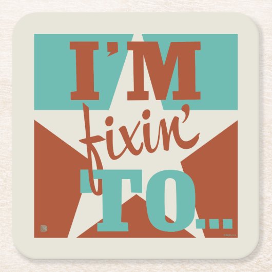 Ich bin fixiert auf rechteckiger pappuntersetzer (Vorderseite)