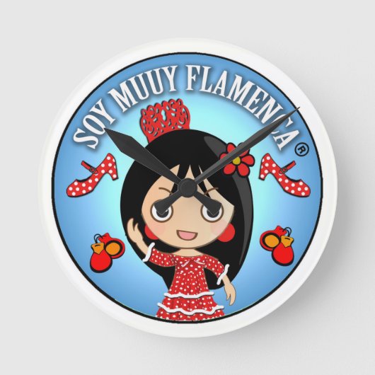 Ich bin Flämischer Muuy: Farbiger brachte ich und Runde Wanduhr (Vorderseite)