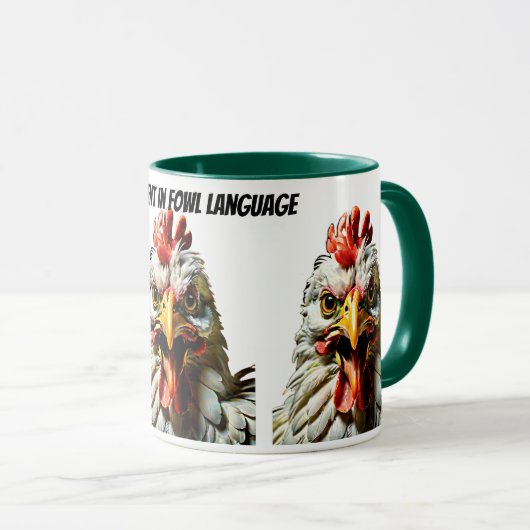 Ich bin fließend in der Sprache der Hühner Tasse (VorderseiteRechts)