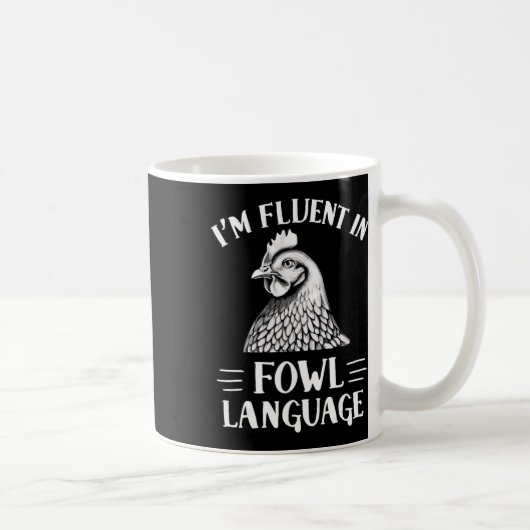Ich bin fließend in Geflügelsprache Hühnerfarmer Kaffeetasse (Rechts)