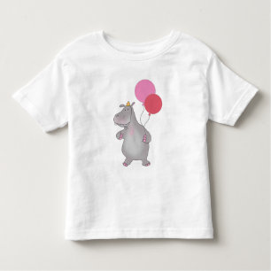 Ich bin Flusspferd zwei mit Ballonen Kleinkind T-shirt