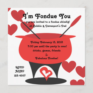 Ich bin Fondue You Einladung