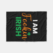 Ich bin Fookin Irish Fleecedecke (Vorderseite (Horizontal))