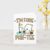 Ich bin Fore Let's Par-tee Funny Golf 4. Geburtsta Karte (Gelbe Blume)