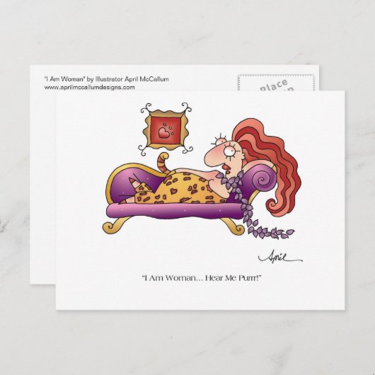 Ich BIN FRAMAN Postcard bis April McCallum Postkarte (Vorne/Hinten)