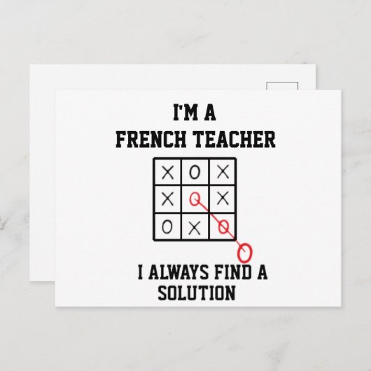 Ich bin Französischlehrerin und finde immer eine L Postkarte (Vorne/Hinten)
