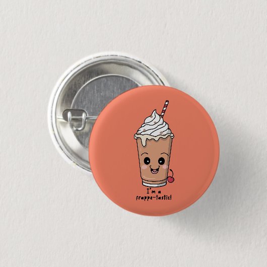 Ich bin Frappe-tastisch | Rahm mit Schlagsahne Button (Vorne & Hinten)