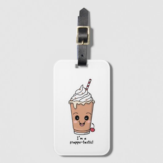 Ich bin Frappe-tastisch | Rahm mit Schlagsahne Gepäckanhänger (Vorderseite Vertikal)