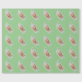 Ich bin Frappe-tastisch | Rahm mit Schlagsahne Geschenkpapier (Flach)