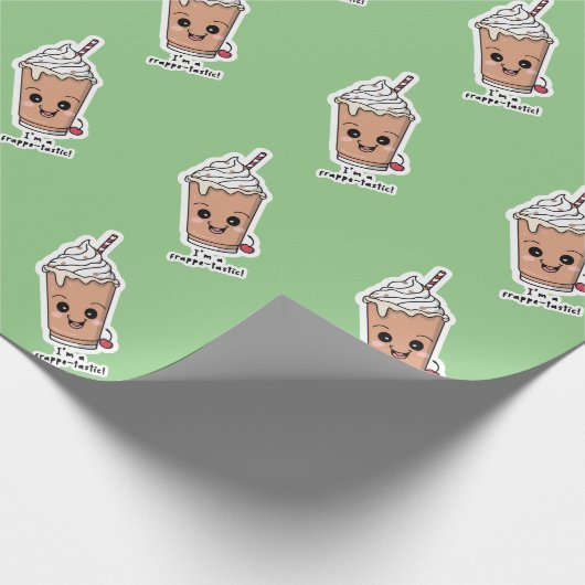 Ich bin Frappe-tastisch | Rahm mit Schlagsahne Geschenkpapier (Ecke)