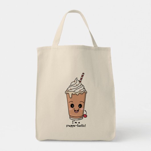 Ich bin Frappe-tastisch | Rahm mit Schlagsahne Tragetasche (Rückseite)