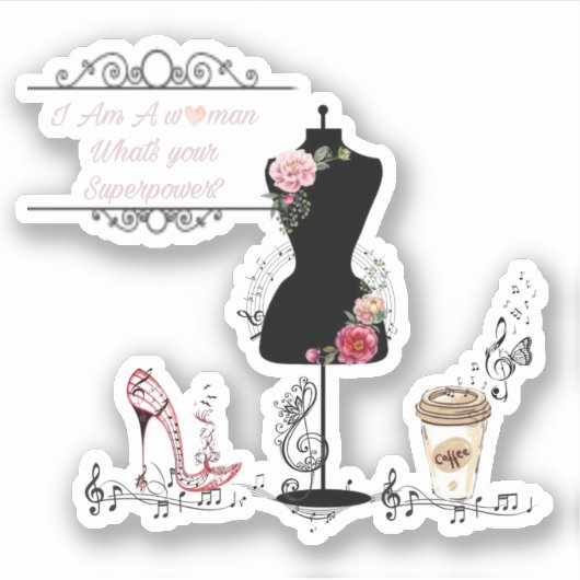 ICH BIN FRAU AUFKLEBER (Vorderseite)