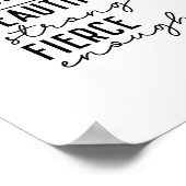 Ich bin Frau - Boho-Minimalistischer Motivationssp Poster (Ecke)