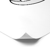 Ich bin Frau hier. Ich bin schwarz-weiß-Poster Poster (Ecke)