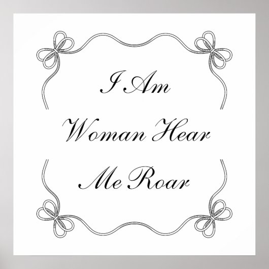 Ich bin Frau hier Roar Poster (Vorne)