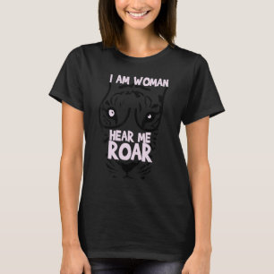 Ich bin Frau höre mich Roar Feminist Movement Pro  T-Shirt