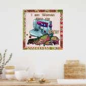 Ich bin Frau hören, wie ich nähe Poster (Küche)