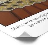 Ich bin Frau, ich kann Vogelgeplakat fliegen Poster (Ecke)