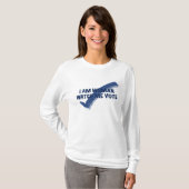 Ich bin Frau schauen, wie ich blau abwäge T-Shirt (Vorne ganz)