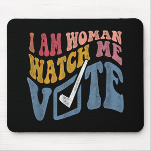 Ich bin Frau, seht mich abstimmen 2024 Blaue Welle Mousepad
