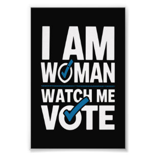 Ich bin Frau, seht mich wählen, Vintage  Fotodruck