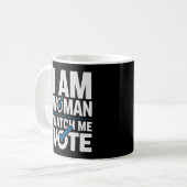 Ich bin Frau und beobachte mich Vintag bei der Abs Kaffeetasse (Vorderseite Links)