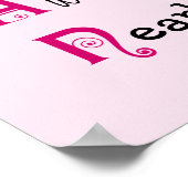 Ich bin FRAU und inspirierte Text Poster (Ecke)