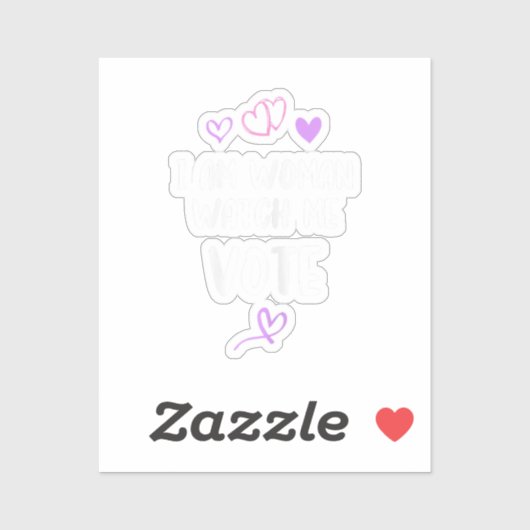 Ich bin Frau und schaue mir bei der Abstimmung zu Aufkleber (Blatt)