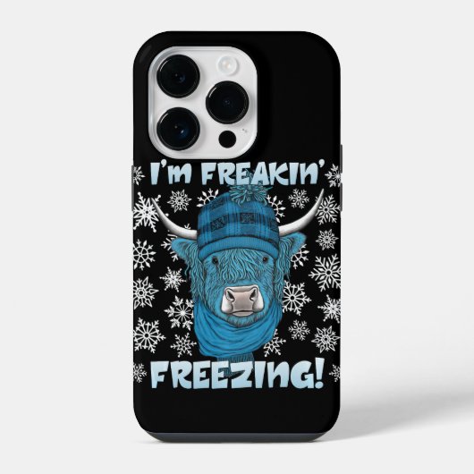 Ich bin Freakin' eiserner Hochlandkuhpullover iPhone Hülle (Rückseite)