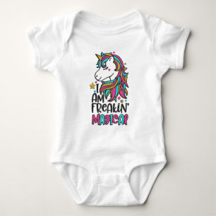 Ich bin Freakin Magical Unicorns Baby Bodysuit Baby Strampler