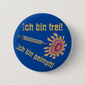 Ich bin frei! Ich bin geimpft! Button (Vorderseite)