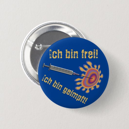 Ich bin frei! Ich bin geimpft! Button (Vorne & Hinten)
