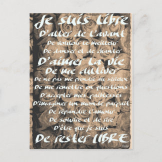"Ich bin frei..." Postkarte