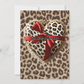 Ich bin frei von dir Leopard Print Valentine's Day Feiertagskarte