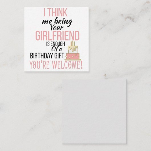 Ich bin Freundin Begleitkarte (Vorne/Hinten)