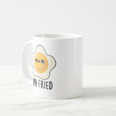 Ich bin "Fried Funny Fried Egg Pun" Kaffeetasse (Vorderseite Links)