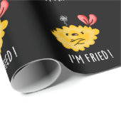 Ich bin Fried Funny Tempura Sushi Pun Dark BG Geschenkpapier (Rolleneckpunkt)