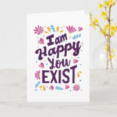 Ich bin froh, dass du existierst karte (Gelbe Blume)