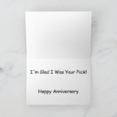 Ich bin froh, dass ich deine Jubiläumskarte war Karte (Innenseite)