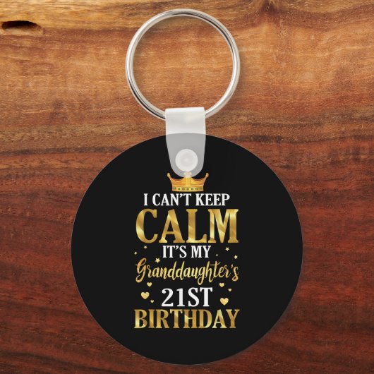 Ich bin froh, dass ich die 21er meiner Enkelin nic Schlüsselanhänger (Vorderseite)