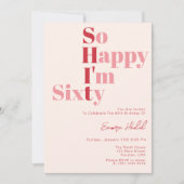 Ich bin froh, dass ich sechzig Jahre alt bin. Einladung (Vorderseite)