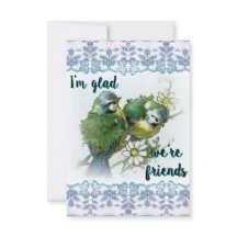 Ich bin froh, dass wir Freunde sind Blauvögel klei