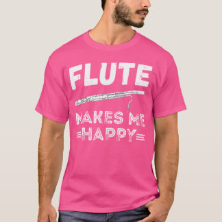 Ich bin froh, Flute Player Flutist Music Instrume T-Shirt